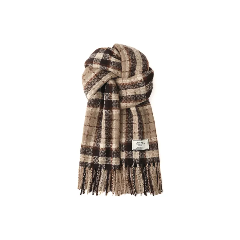 FREE RABBITⅡ Faux Cashmere Thickened Warm Versatile Scarf Shawl Unisex-2