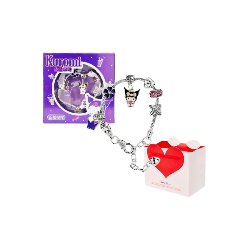 Sanrio Characters Pochacco Cinnamoroll Trendy Metal Beaded Bracelet Fashion Versatile Students Alloy Bracelet Hand Rope-6
