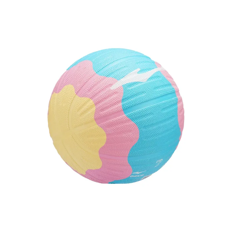 Erke Rubber Basketball Blue Pink Yellow Size 7 Ball Training Unisex-2
