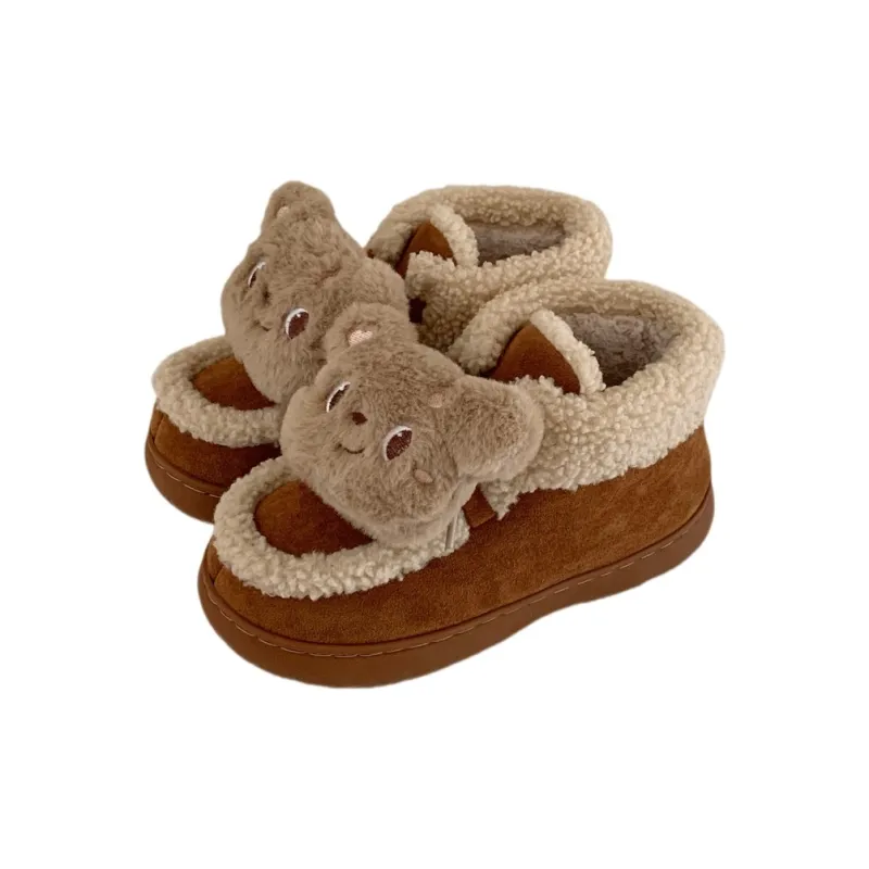 Thin Strips Cotton Slippers Women's, Black-5