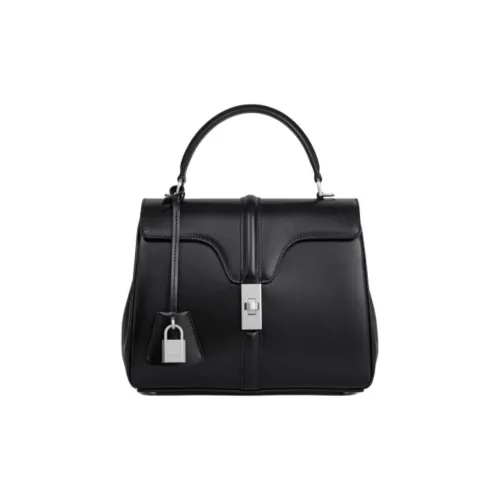 CELINE Calfskin Shoulder Bag, Crossbody Bag, Handbag Small Size Women's Black