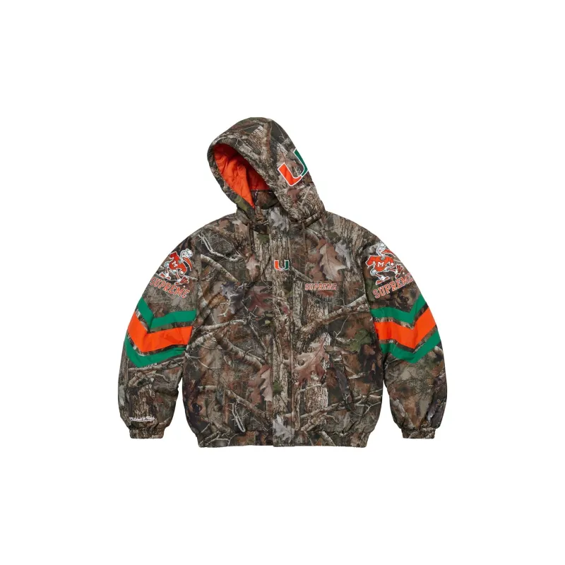 Supreme Mitchell & Ness Ncaa Hooded Stadium Jacket-8