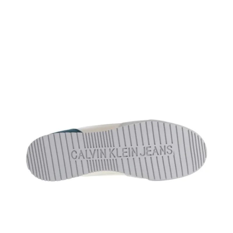 CKJ CALVIN KLEIN JEANS Low Top Casual Shoes Men's Beige Green-5