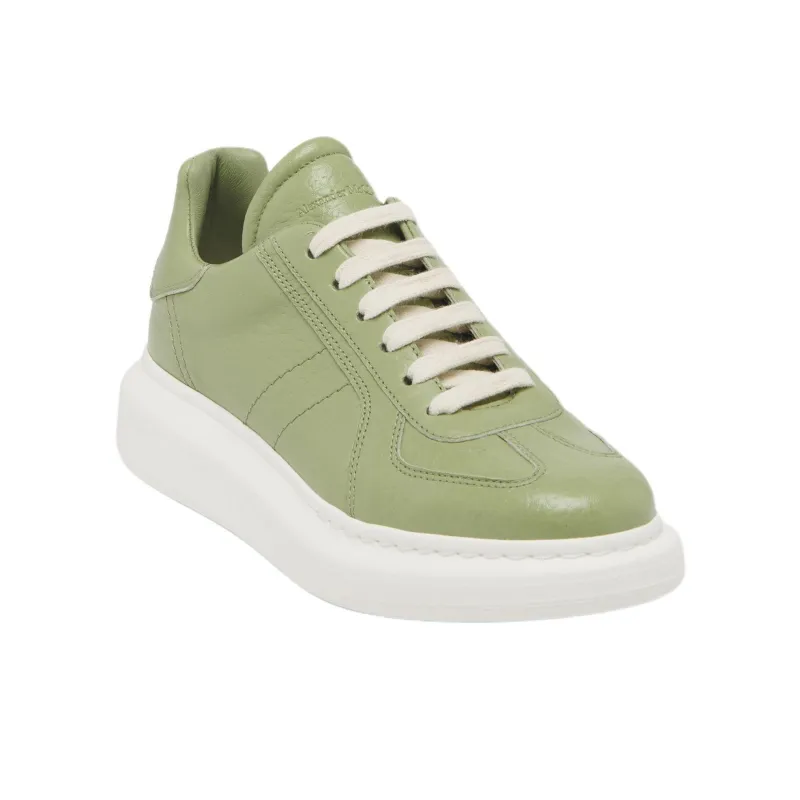 Alexander McQueen Oversized Low Top Casual Shoes Women's Olive-2