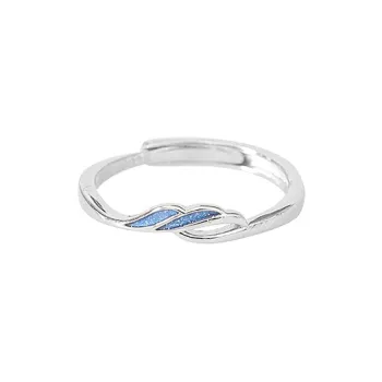 Floating Joy 925 Sterling Silver Oil Drip Rings Unisex Niche Trendy