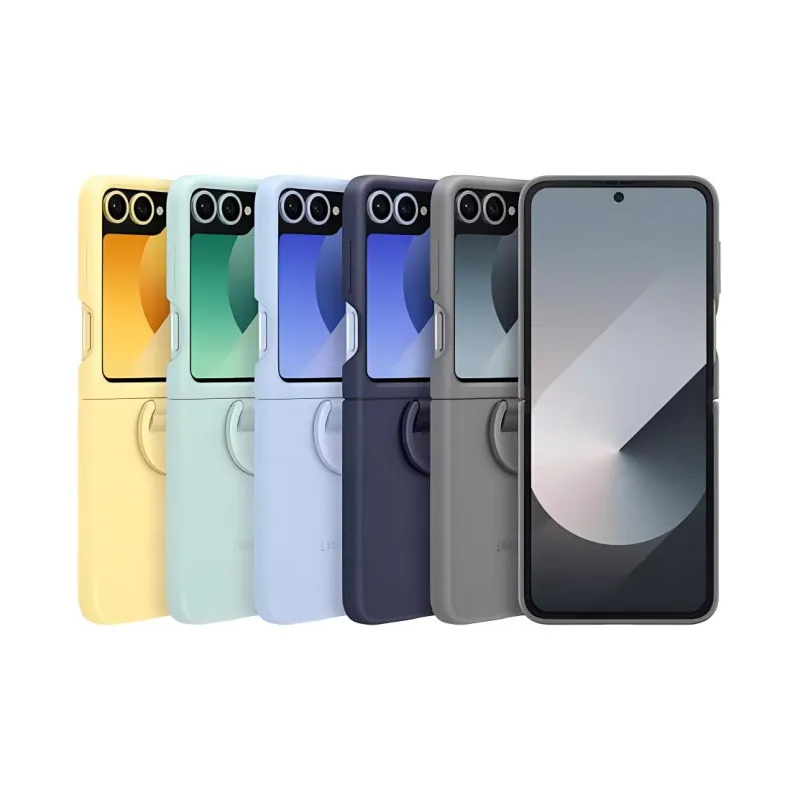 SAMSUNG Silicone Material Original Phone Cases Compatible With Galaxy Z Flip 6 Minimalist-1