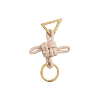 Bottega Veneta Leather, Lambskin Keychains Women's Light Pink