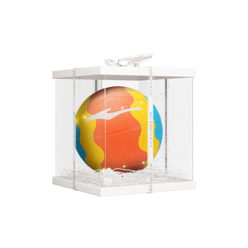 Erke Rubber Basketball Orange Yellow Blue Size 5 Training Unisex-6