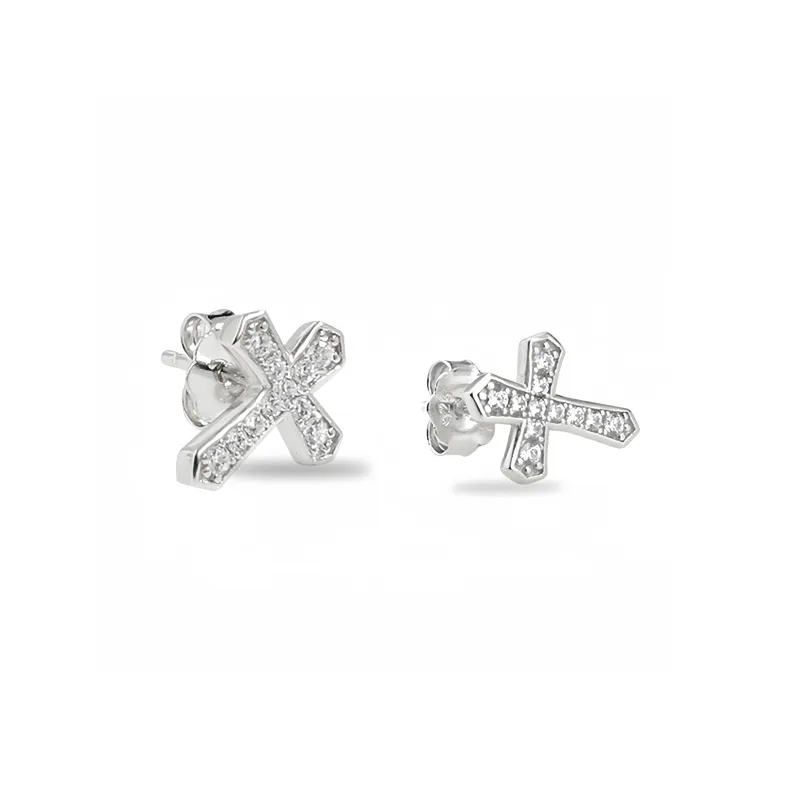 BKBU 925 Silver Needles Stud Earrings Unisex-0