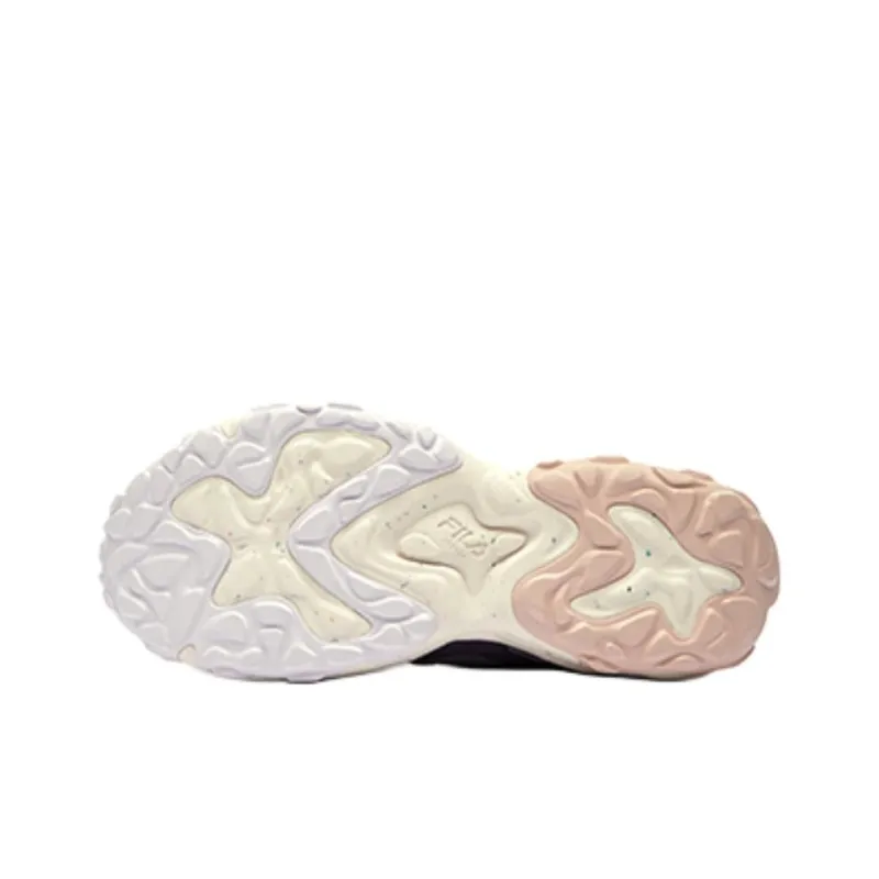 FILA KIDS BOA Anti Slip Wear Resistant Low Top Kids' Running Shoes Purple/White/Pink Teenagers-4