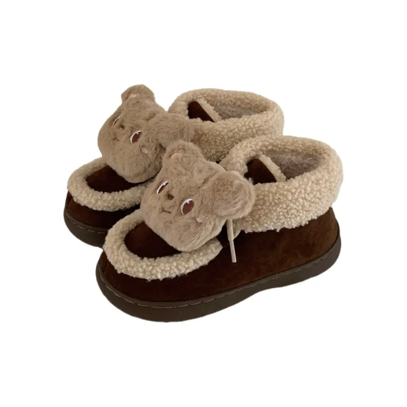 Thin Strips Cotton Slippers Women's, Black-9