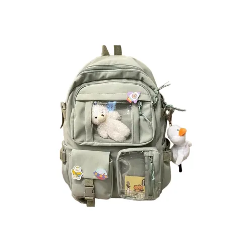 Tonlion Nylon Backpack Large Size Women's Beige/Green/Black