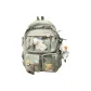 Green Printer Ribbons Backpack with Bear, Flying Duck Charm+Badge Clothing Sets