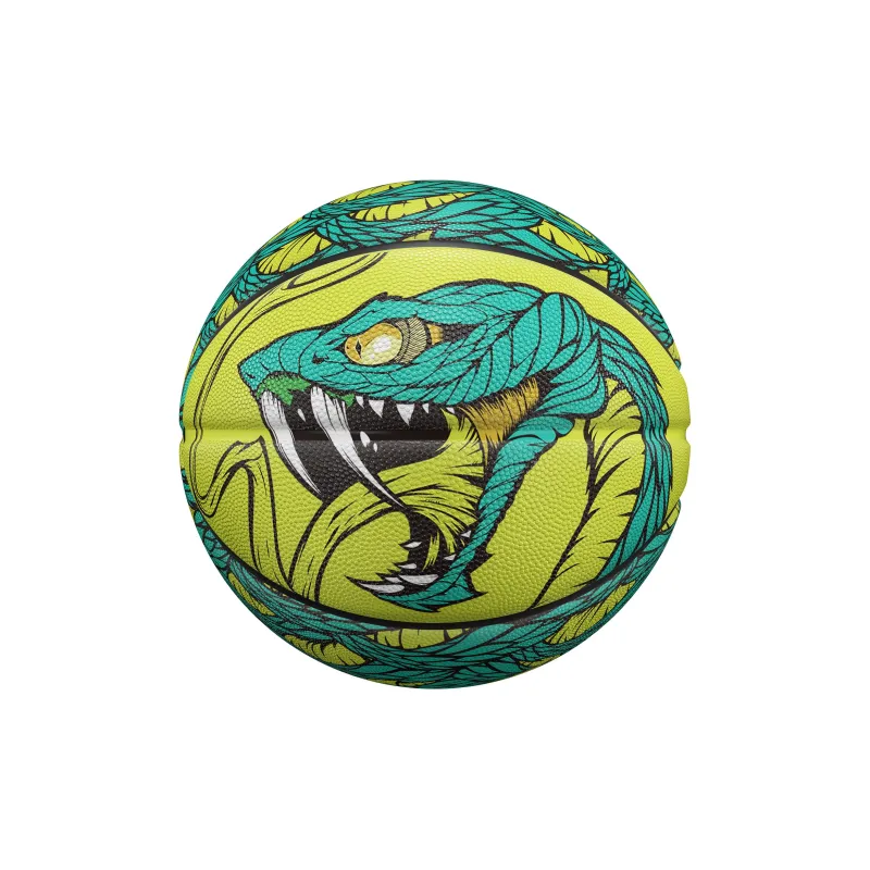 VEIDOORN Rubber Basketball Green Size 7 Ball Street Training Competition Unisex-1