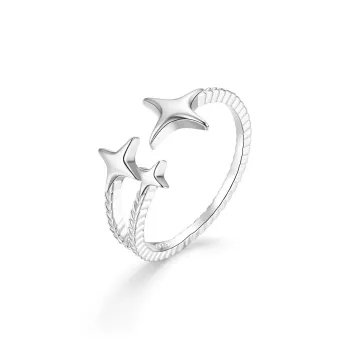 Floating Joy 925 Sterling Silver Rings Unisex