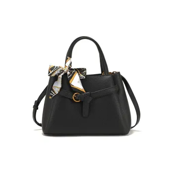 PAYOT Microfiber Synthetic Leather Handbag Regular Women's Black/Burgundy