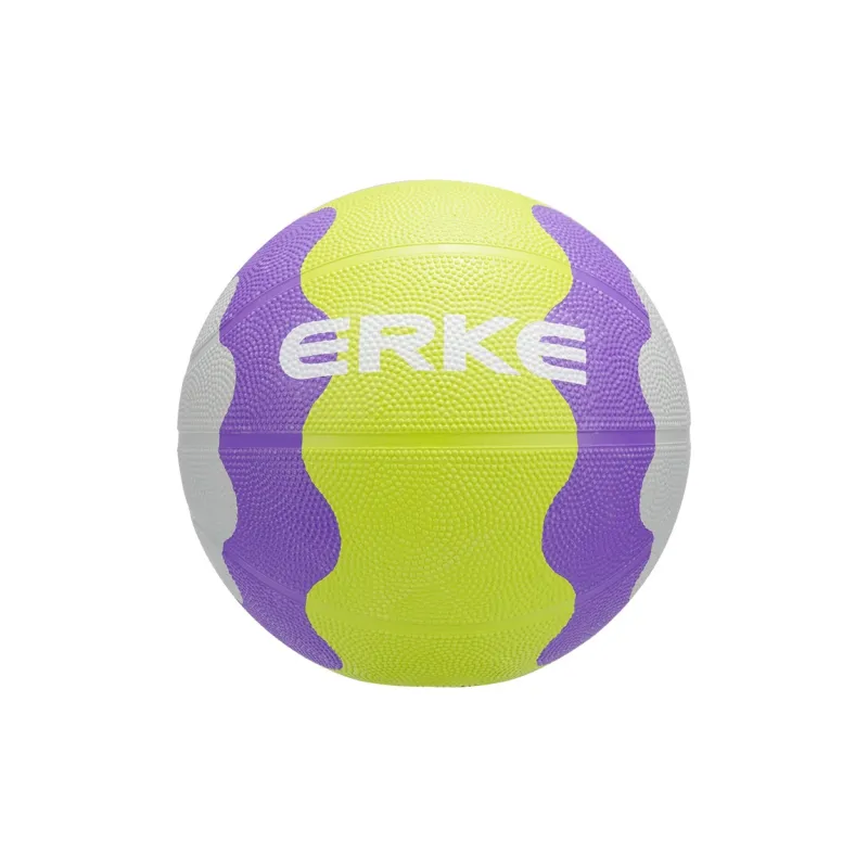 Erke Rubber Basketball Green Purple Gray Size 5 Training Unisex-1