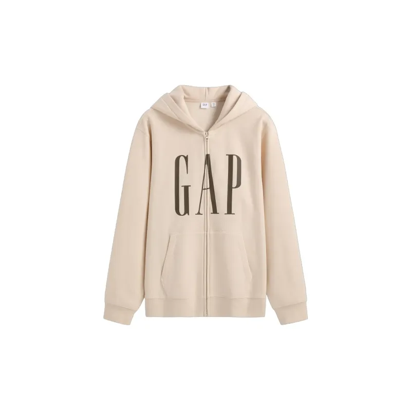 GAP Sweatshirts Unisex Beige+Necklace-1
