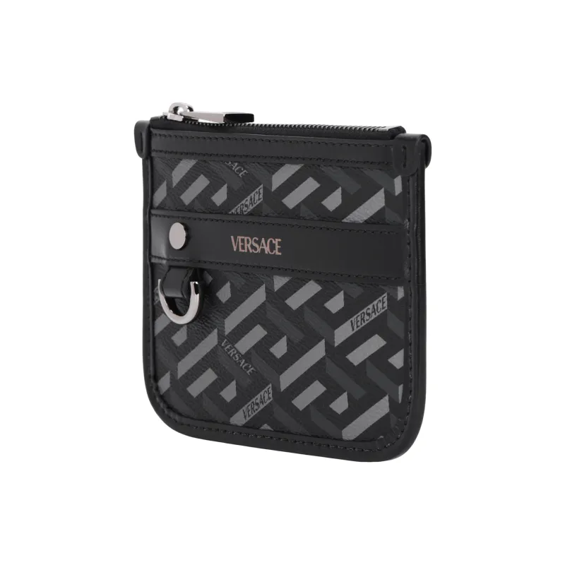 FANSIZHE VERSACE Cow Leather Clutch Unisex Black-4