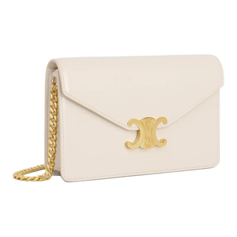 CELINE Margo Calfskin Wallet Women's Light Beige-1