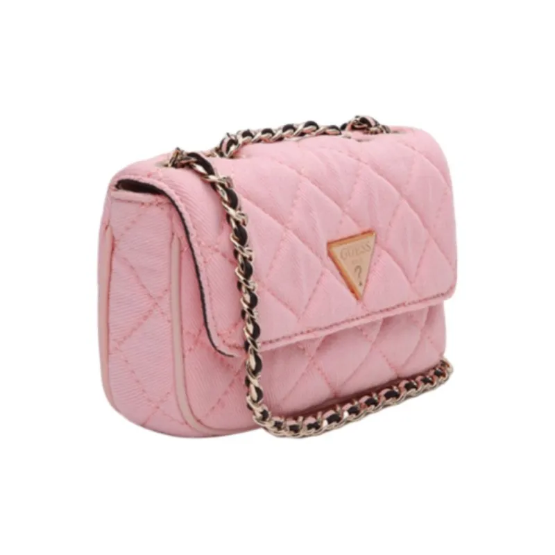 GUESS Fabric Crossbody Bag Shoulder Bag Medium Size Women's Peach Pink-1