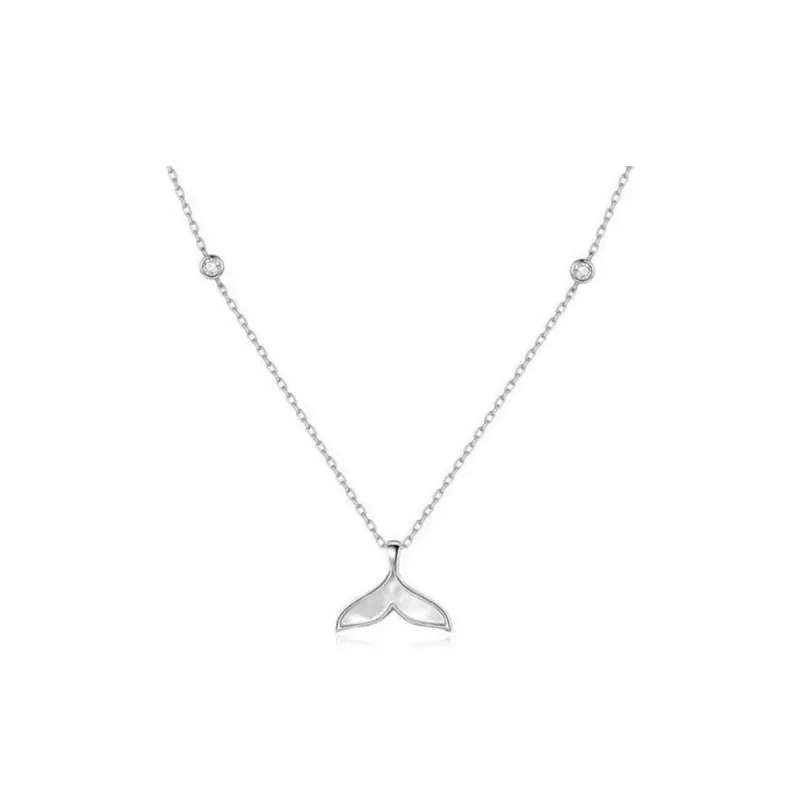Lockstarfy Mother Of Pearl Necklaces Women's Silver-3