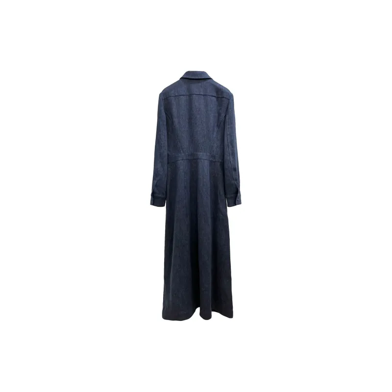 Chloe FW22 Long Sleeved Dresses Women's Blue-1