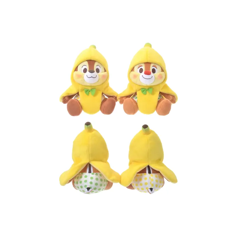 Disney Banana Disney Figure Print Chip 'N Dale Dolls Plush Doll 17cm Height-3