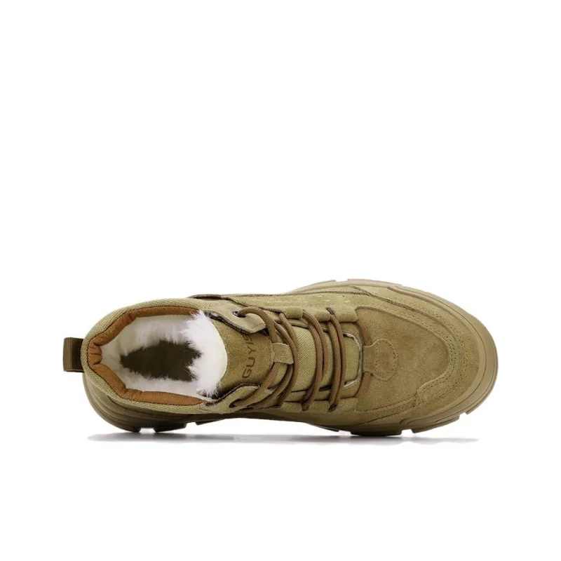 Blue Gull Shield Wear Resistant Impact Resistant Slip Resistant High Top Outdoor Shoes Unisex Brown-3