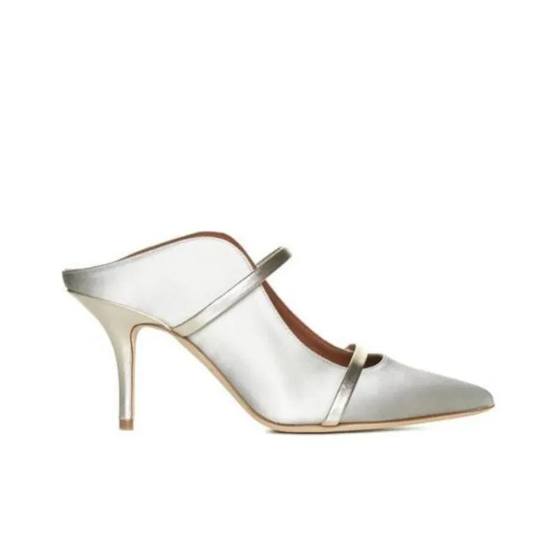 Malone Souliers Maureen 75mm Metallic Mules-1