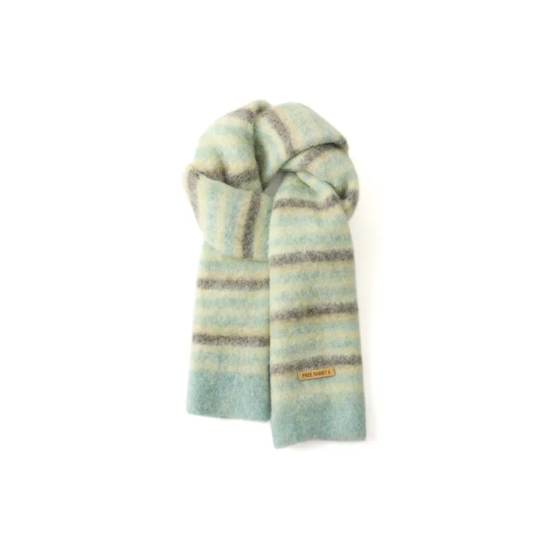 FREE RABBITⅡ Wool Knit Scarves Unisex-10