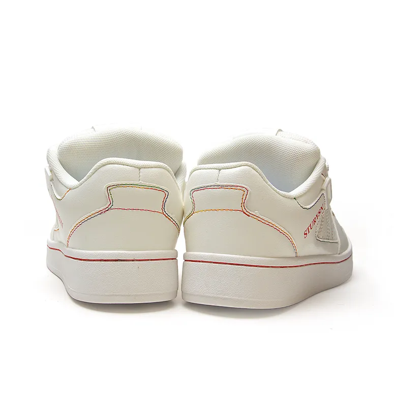 STUR YSN Wear resistant And Lightweight Low Top Skateboard Shoes Unisex White Rainbow-4