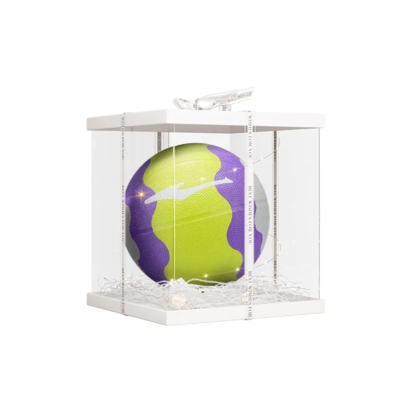 Erke Rubber Basketball Green Purple Gray Size 5 Training Unisex-6