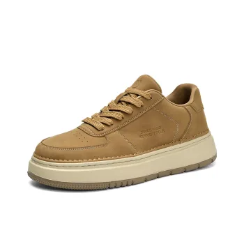 AOKANG Dunk Series Skateboard Shoes Men Low Top Yellow Brown, Army Green
