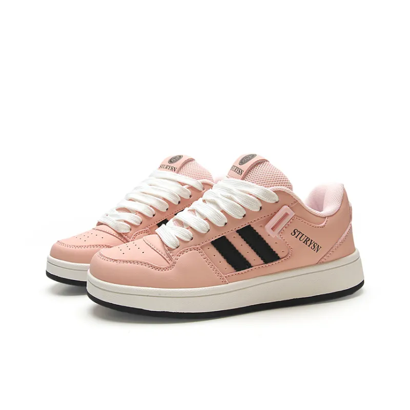 STUR YSN Wear resistant And Lightweight Low Top Skateboard Shoes Women's Nude Pink-2