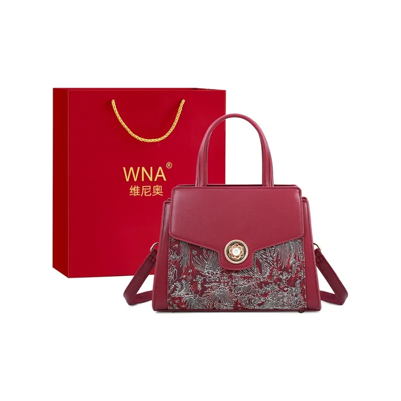 Vigno Synthetic Leather Handbag One Shoulder Crossbody Regular Women's Burgundy-0