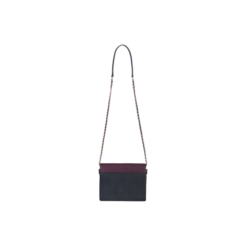 TORY BURCH Robinson Leather Envelope Bag Crossbody Bag Shoulder Bag Women's Burgundy Multicolor-2