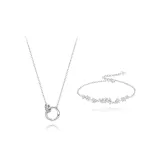 Necklace and Bracelet Set in 999 Sterling Silver