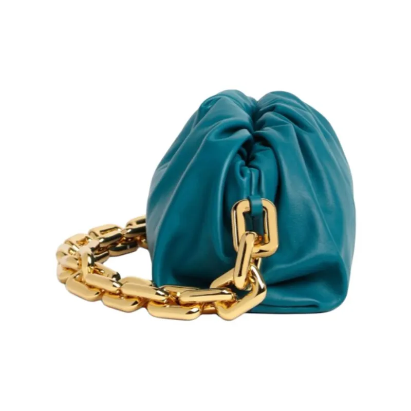 Bottega Veneta POUCH Cloud Bag Leather Handbag Clutch Women's Green-1