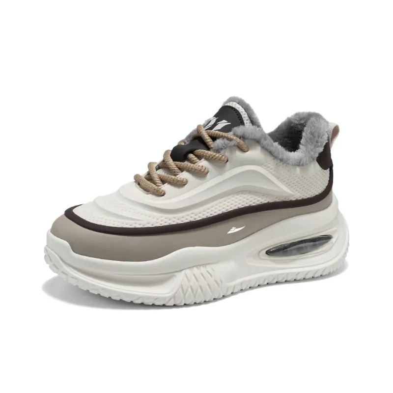 Kuding Cushioned Slip-Resistant Water-Resistant Height Increasing Warmth Casual Shoes Men's-0