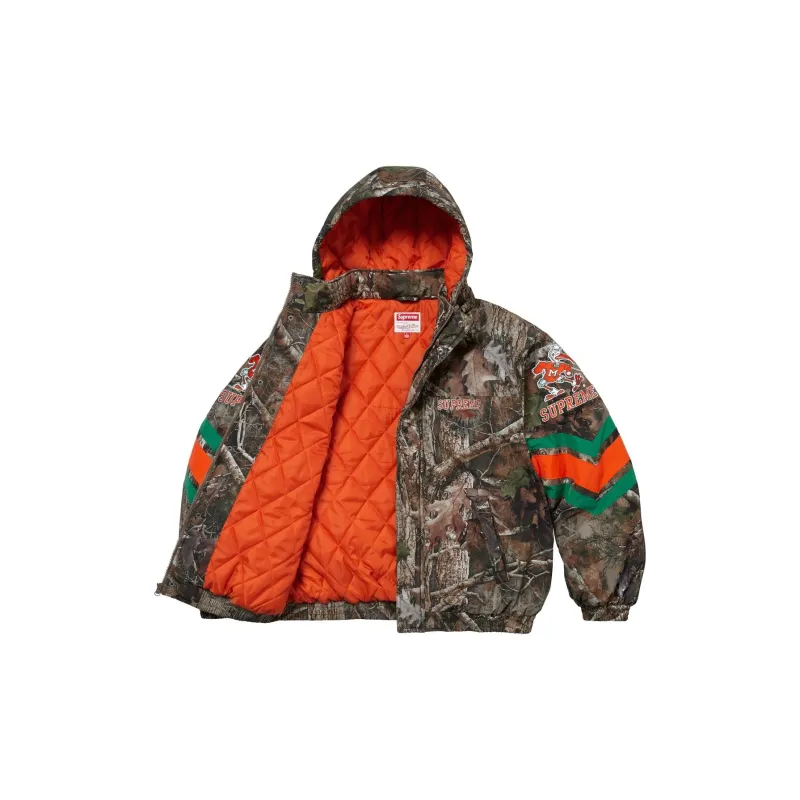 Supreme Mitchell & Ness Ncaa Hooded Stadium Jacket-9