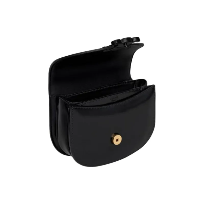 CELINE Besace Calfskin Shoulder Bag, Crossbody Bag, Handbag Mini Women's Black-3