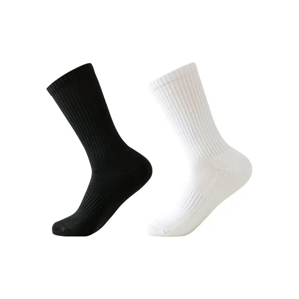 MIIOW Knee-High Socks Unisex Combo Set Black And White Socks-13