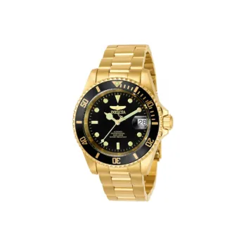 INVICTA Wrist Watch Automatic Mechanical Movement Stainless Steel Strap 40mm Black Dial Men's Watches