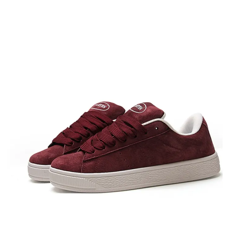 STUR YSN Wear resistant And Lightweight Low Top Skateboard Shoes Women's Burgundy-2