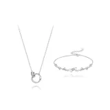 Necklace Bracelet Set 2[Sterling Silver 999]
