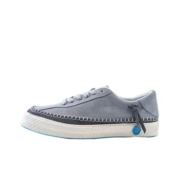 IT'S WEIRD Coverage Cushioning Wear Resistant Low Top Skateboard Shoes Unisex Gray