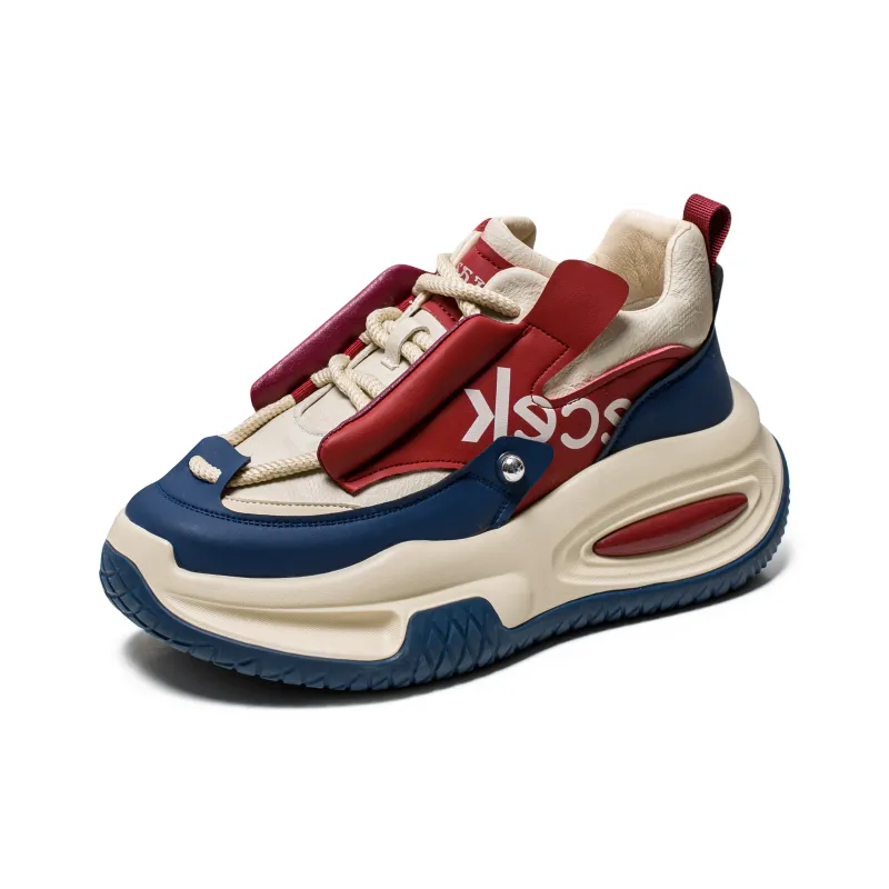 YIVELOVE Anti Slip And Wear Resistant Height Increasing Low Top Chunky Sneakers Men's-1