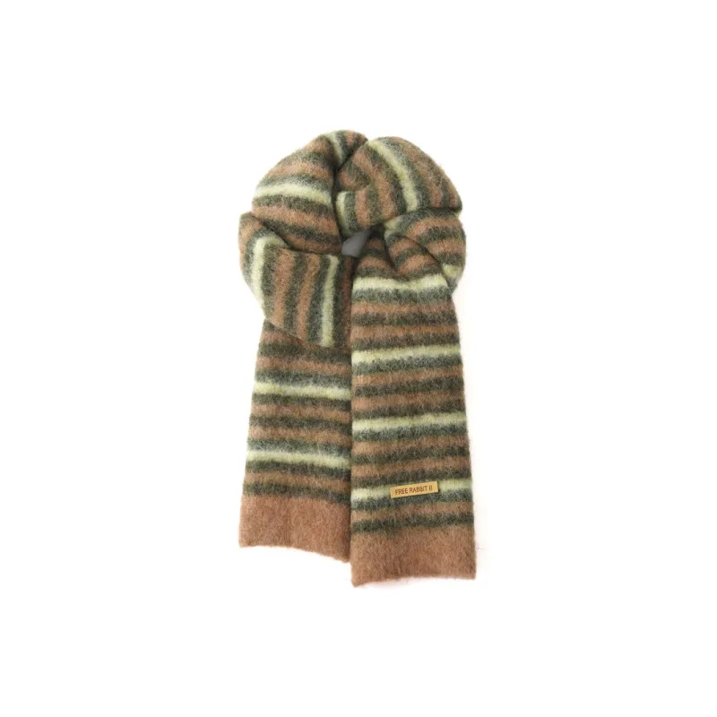 FREE RABBITⅡ Wool Knit Scarves Unisex-12