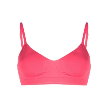 Calvin Klein Logo embossed V neck Bra
